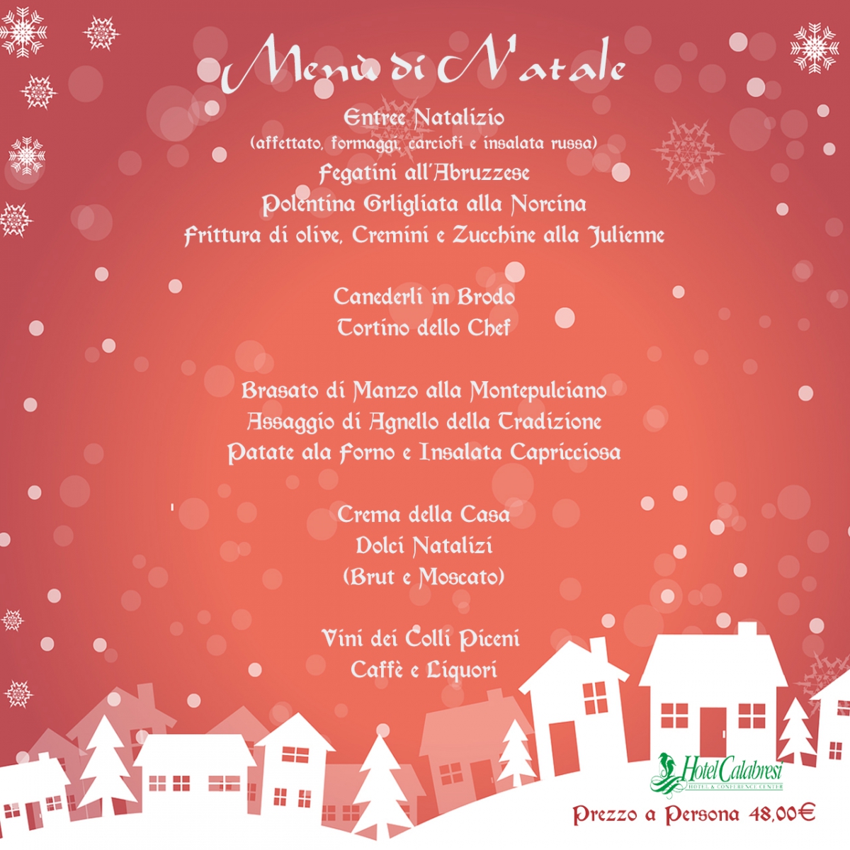 Menu Natale.Menu Di Natale 2017 Hotel Calabresi Pranzo Di Natale Hotel Calabresi San Benedetto Del Tronto